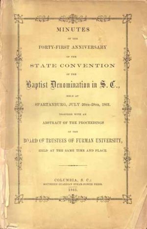 South Carolina Baptist Convention 1861