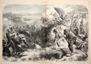Negro Regiment in Action, Harper's Weekly, March 14, 1863