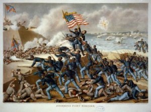 54th Massachusetts African American Regiment Storming Fort Wagner