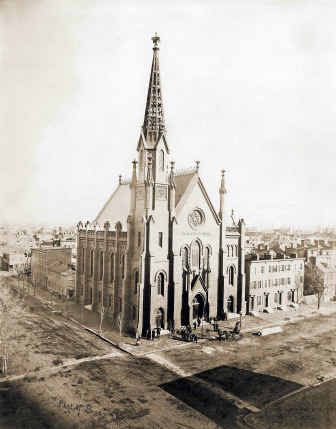 Calvary Baptist Church, 9th and H Streets NW, Washington, DC. Designed by Adolf Cluss.